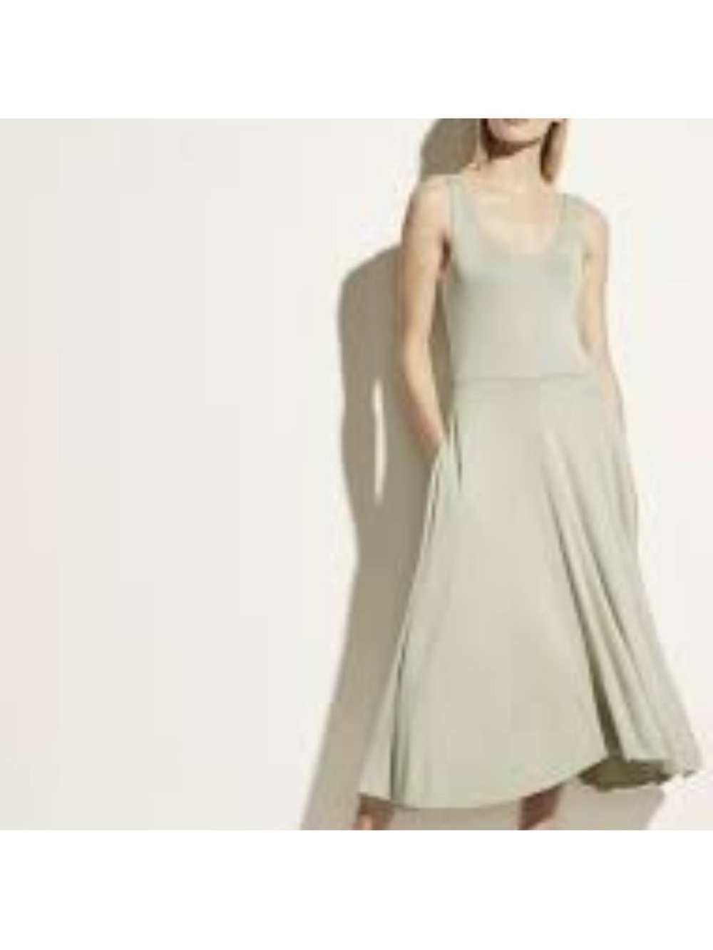 Vince Light Sage Green Midi Dress